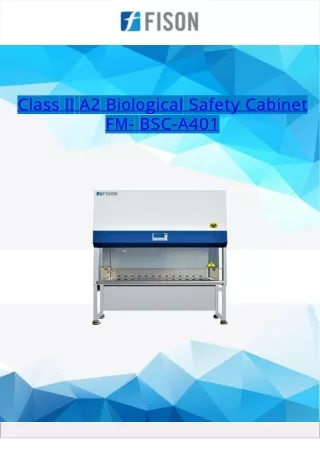 Class II A2 Biological Safety Cabinet 340 Kg