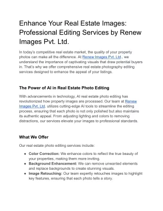 enhance your real estate images professional