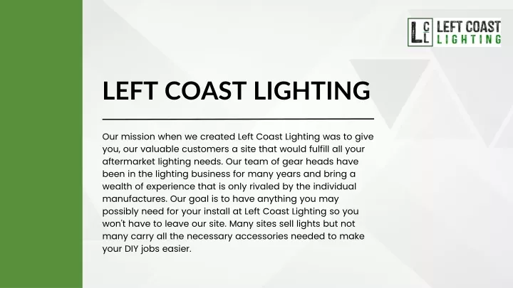 left coast lighting