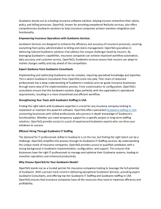 guidewire stands out as a leading insurance