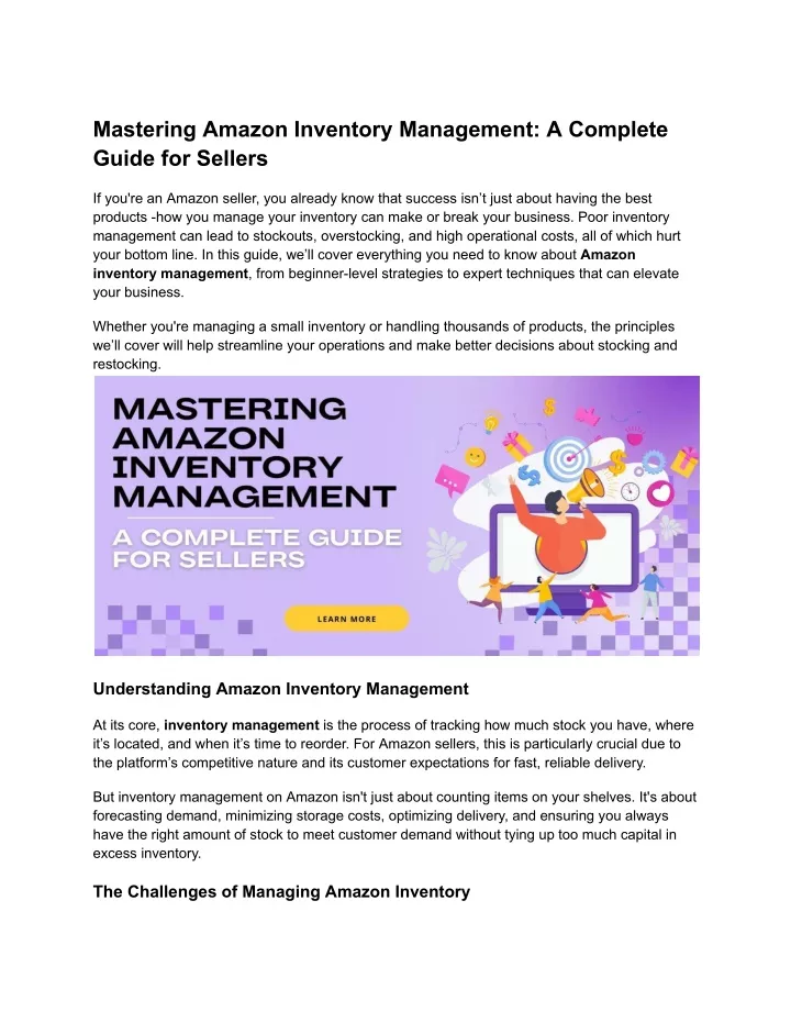 mastering amazon inventory management a complete