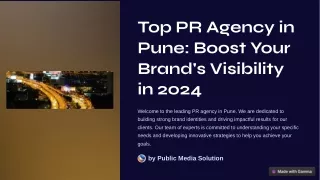 Best PR Services in Pune – Public Media Solution