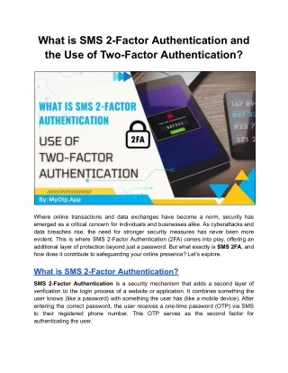 what is sms 2 factor authentication