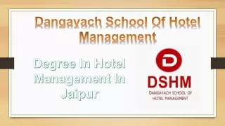 dangayach school of hotel management