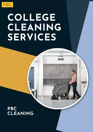 Expert College Cleaning Services by PBC Cleaning for a Healthier Campus