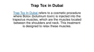 trap tox in dubai