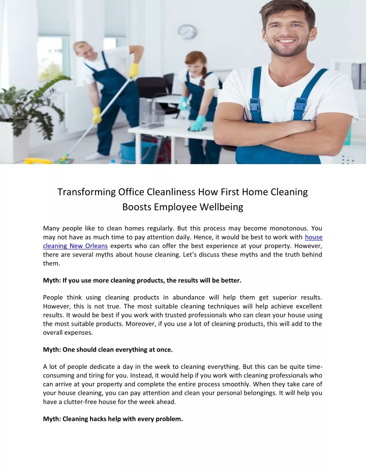 transforming office cleanliness how first home