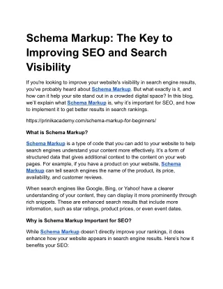 schema markup the key to improving seo and search