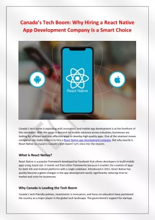 canada s tech boom why hiring a react native
