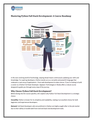 Mastering Python Full Stack Development  A Course Roadmap