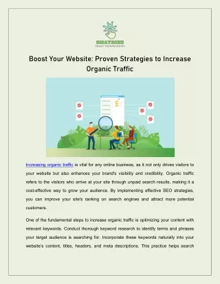 Boost Your Website: Proven Strategies to Increase Organic Traffic