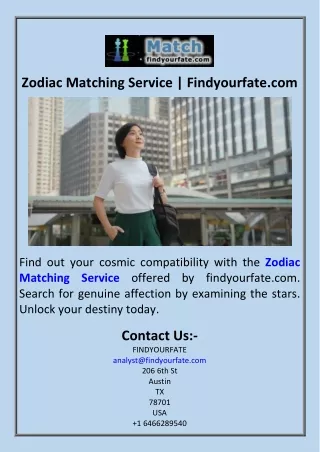 Zodiac Matching Service  Findyourfate.com