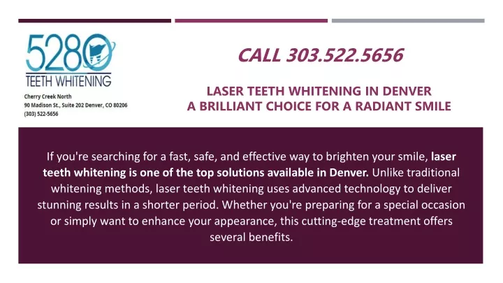 laser teeth whitening in denver a brilliant choice for a radiant smile