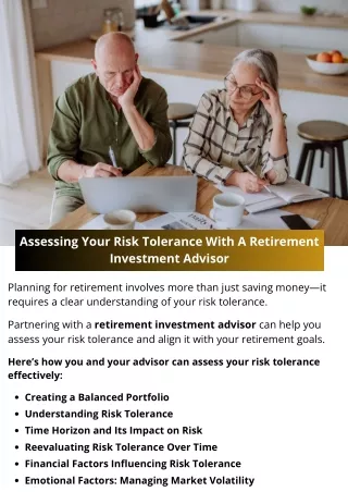 assessing your risk tolerance with a retirement