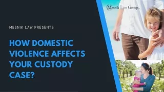 How Domestic Violence Affects Your Custody Case?