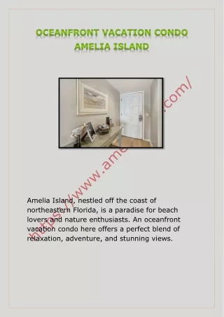 OCEANFRONT VACATION CONDO AMELIA ISLAND