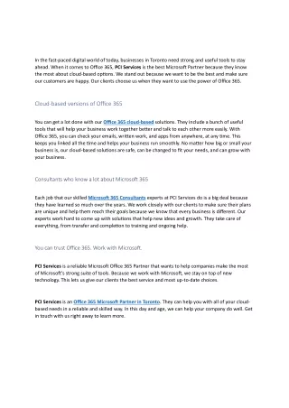 our Office 365 cloud-based solutions