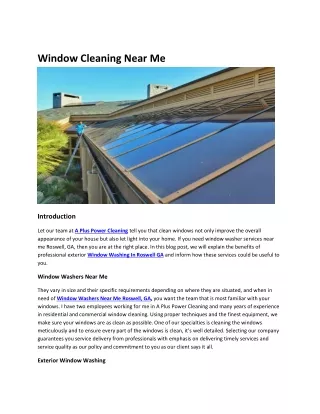 Window Cleaning Near Me