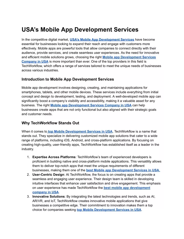 usa s mobile app development services