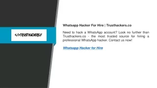 Whatsapp Hacker For Hire Trusthackers.co