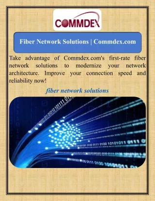 Fiber Network Solutions   Commdex.com