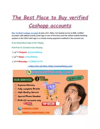 the best place to buy verified cashapp accounts