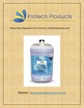 Heavy Duty Degreaser For Concrete | Protechproducts.com