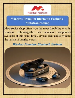 Wireless Premium Bluetooth Earbuds   Metatronics.shop