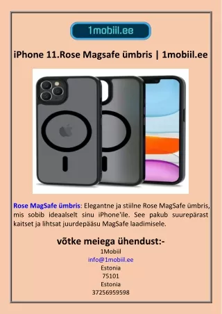 iPhone 11.Rose Magsafe ümbris  1mobiil.ee