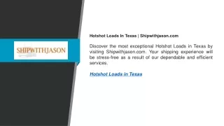 hotshot loads in texas shipwithjason com discover