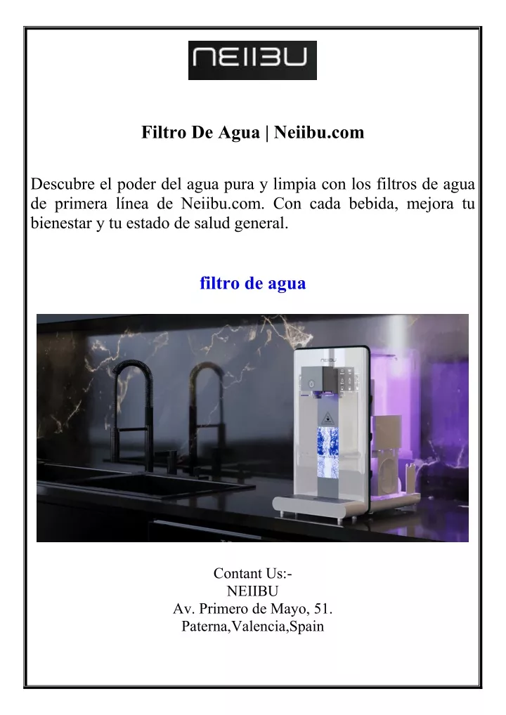 filtro de agua neiibu com