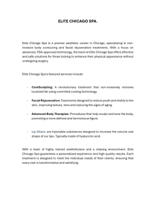 ELITE CHICAGO SPA