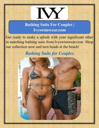 Bathing Suits For Couples   Ivyswimwear.com