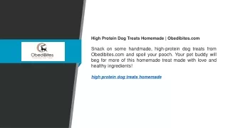 High Protein Dog Treats Homemade Obedibites.com