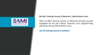 dot net training course in mankurd samiinfotech