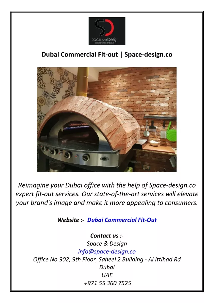 dubai commercial fit out space design co