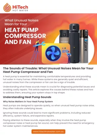 The Sounds of Trouble What Unusual Noises Mean for Your Heat Pump Compressor and Fan