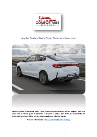 alquiler cuidado punta cana c modorentacar