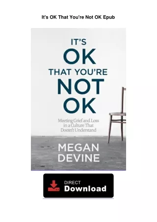 It's OK That You're Not OK Epub