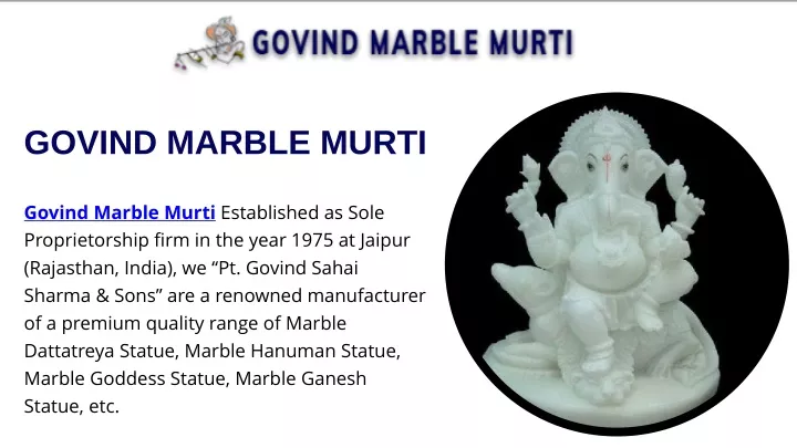 govind marble murti