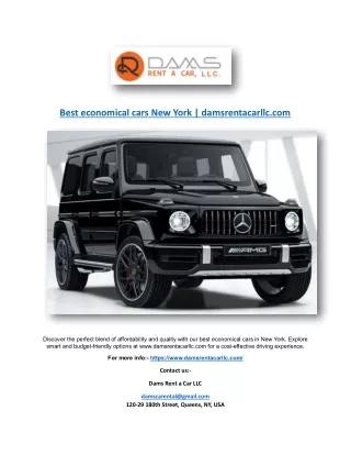 Best economical cars New York | damsrentacarllc.com