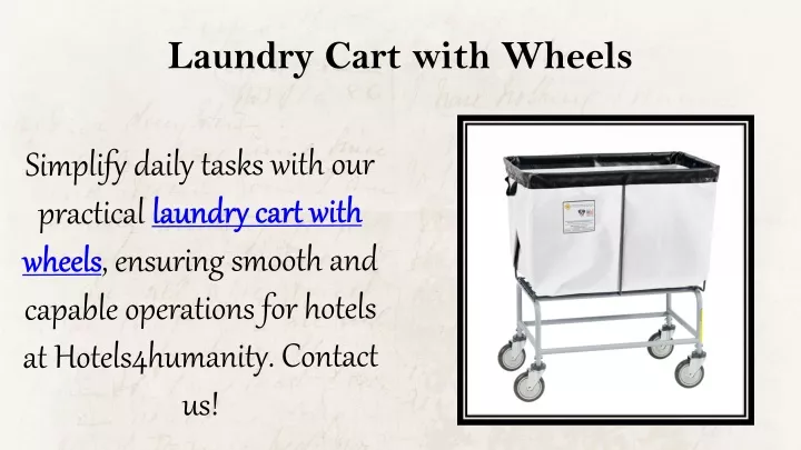 laundry cart with wheels