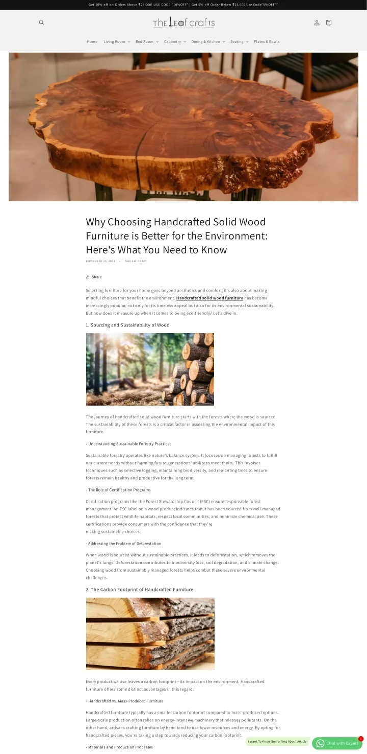 PPT - Eco-Friendly Benefits of Handcrafted Solid Wood Furniture You ...