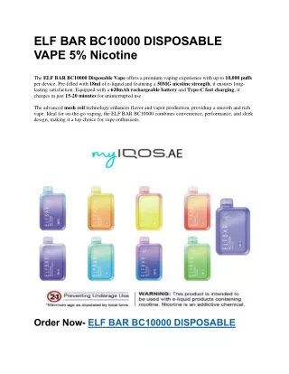 Elf bar Disposable Vape in Dubai