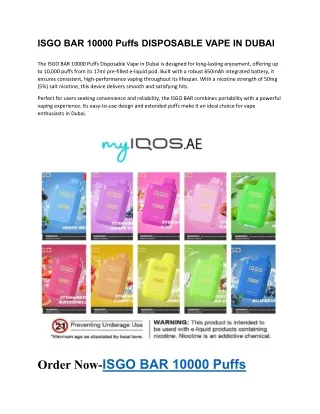 ISGO disposable Vape in Dubai UAE