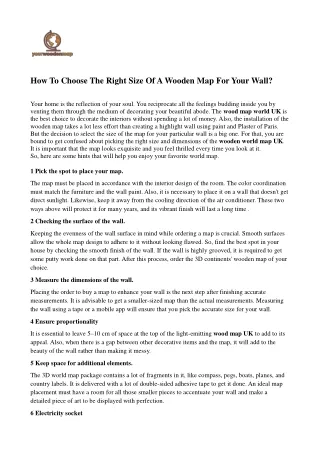 how to choose the right size of a wooden