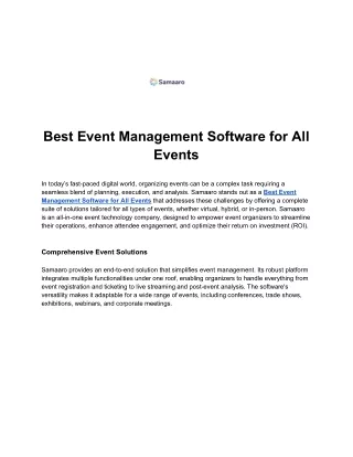 Best Event Management Software for All Events