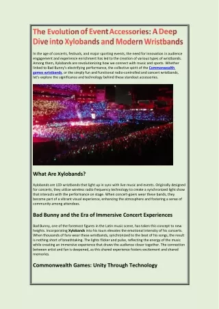 The Evolution of Event Accessories A Deep Dive into Xylobands and Modern Wristbands