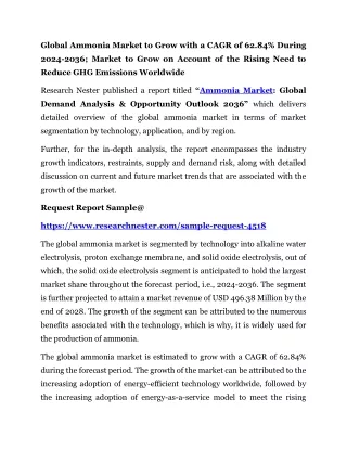 global ammonia market to grow with a cagr