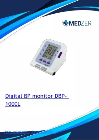 digital bp monitor dbp 1000l